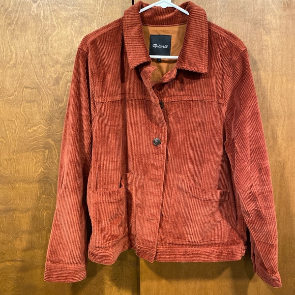 Madewell Jackets & Blazers - Madewell Corduroy Utility Jacket - Deep Rust